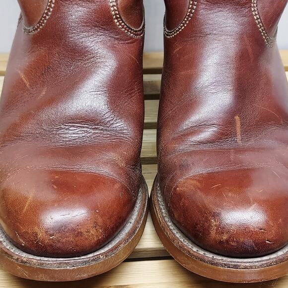 Vintage Levi's Mens Orange Tag | Brown | Leather Cowboy Boots Size 8.5D - Picture 5 of 12